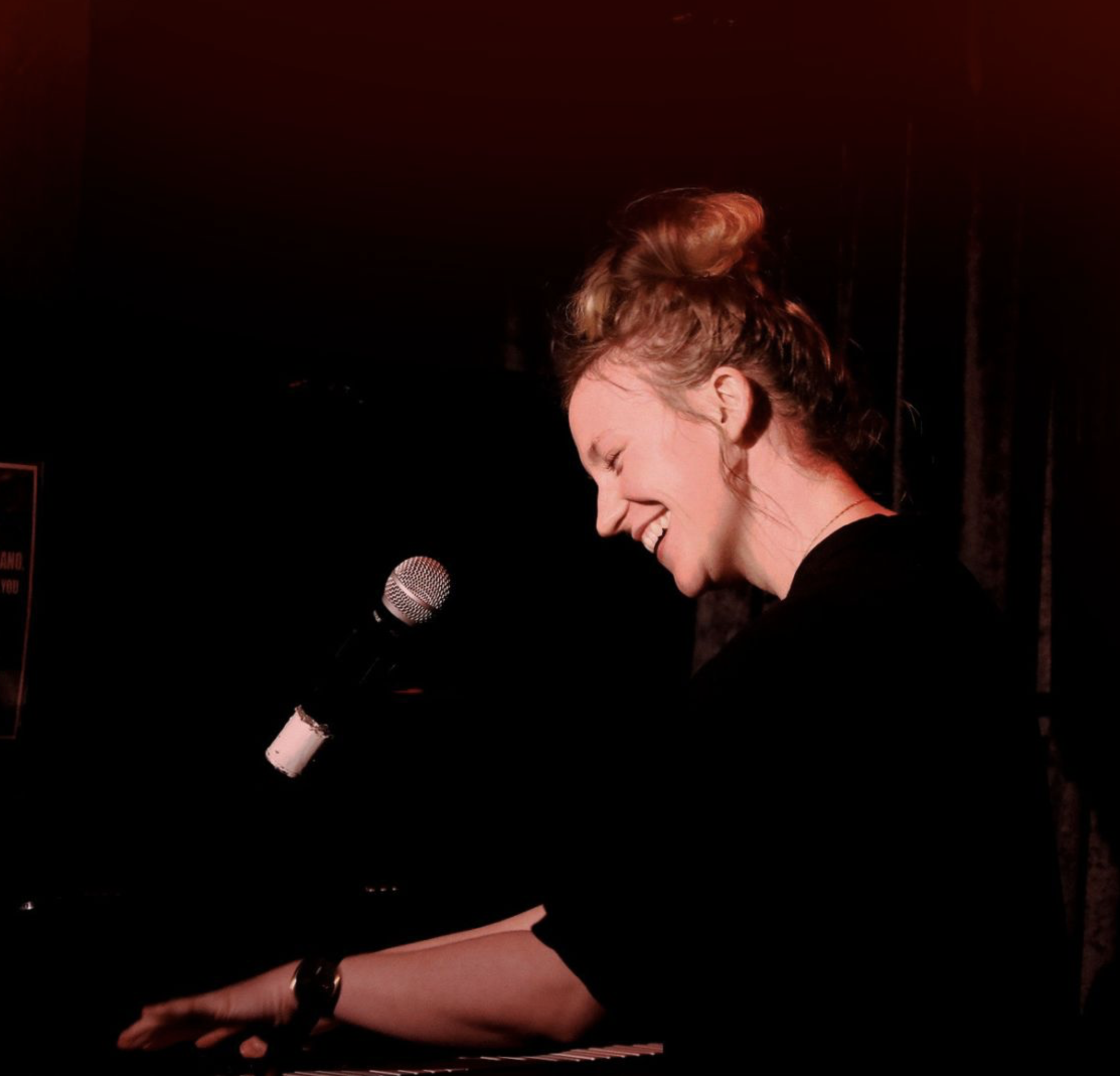 Genevieve Wilson at the piano